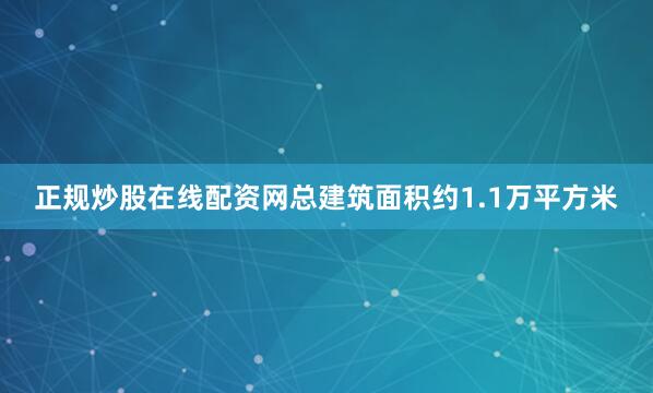 正规炒股在线配资网总建筑面积约1.1万平方米